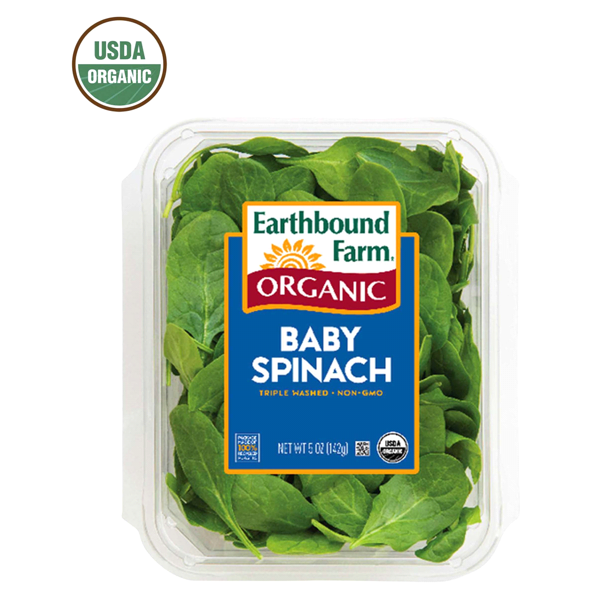 slide 1 of 9, Earthbound Farm Organic Baby Spinach, 5 oz