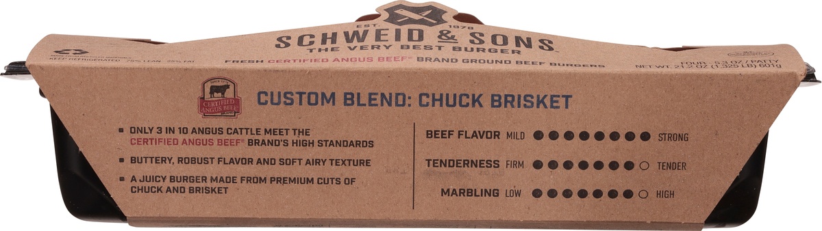 slide 8 of 11, Schweid & Sons CAB Custom Blend Chuck Brisket, 21.2 oz