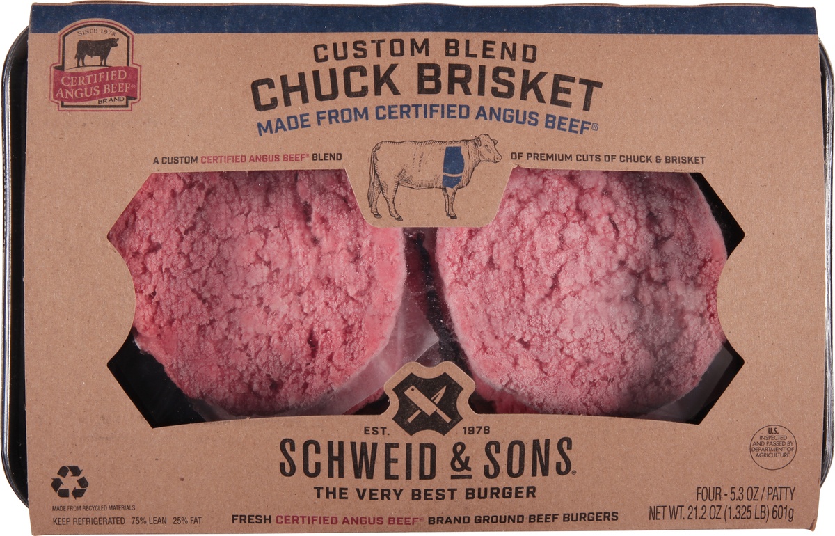 slide 9 of 11, Schweid & Sons CAB Custom Blend Chuck Brisket, 21.2 oz