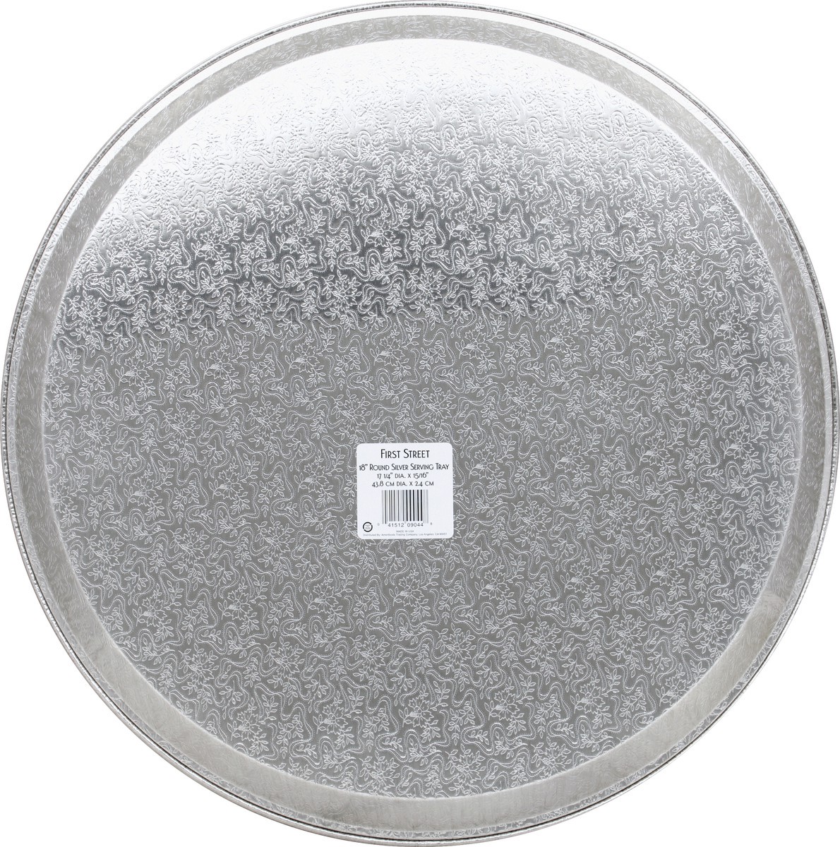 slide 3 of 6, First Street 18 Inch Silver Party Tray, 1 ct