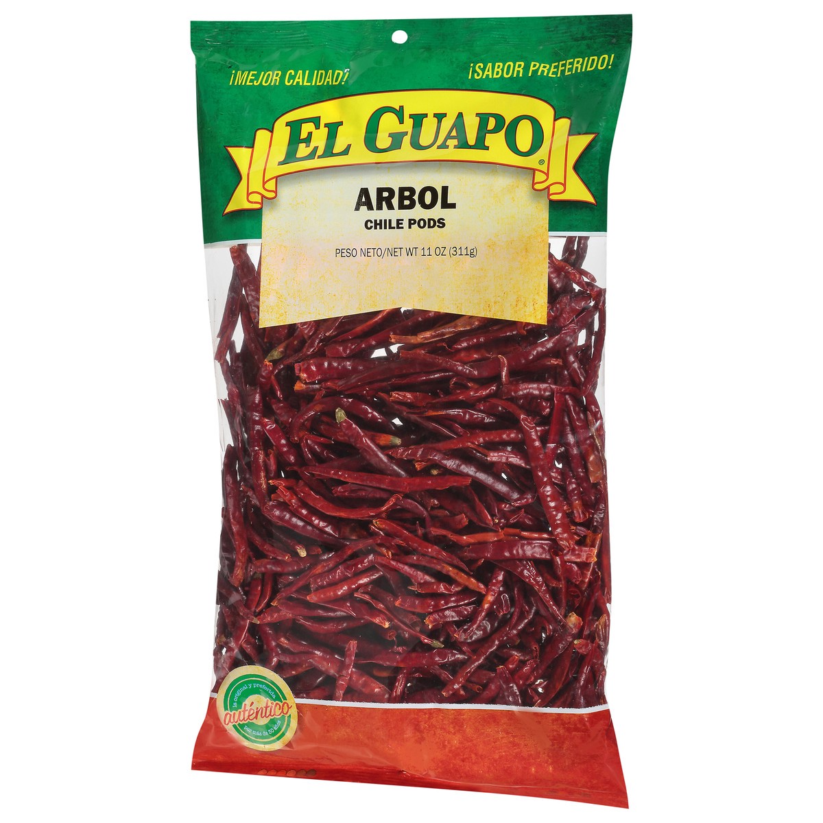 slide 2 of 9, El Guapo Chile Pods Arbol, 11 oz