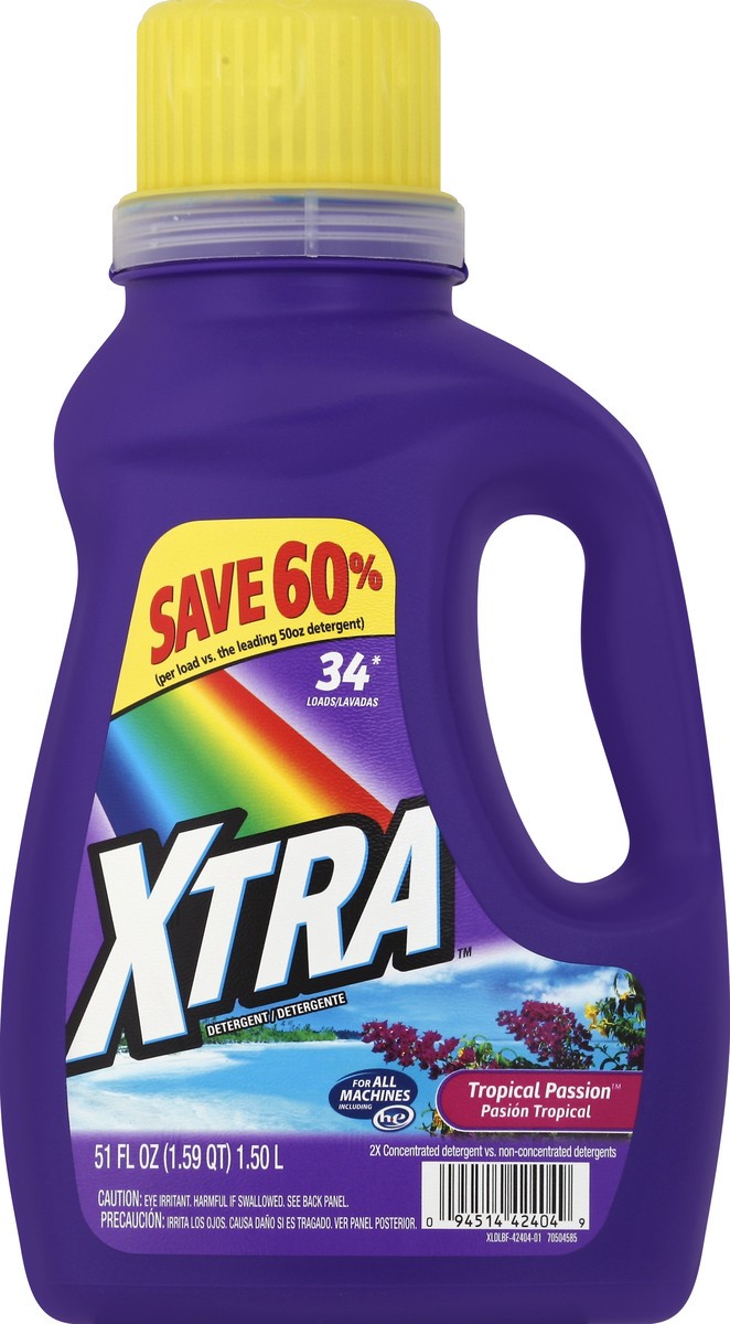 slide 1 of 5, Xtra Detergent 51 oz, 51 oz