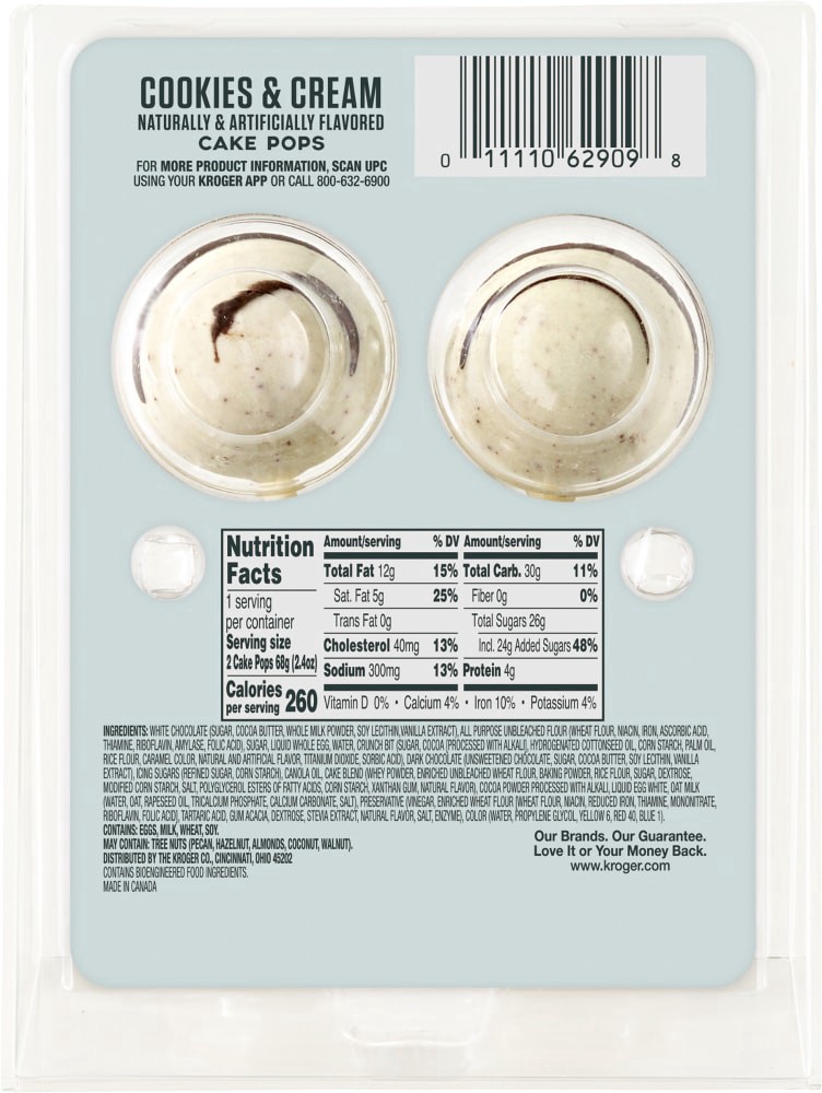 slide 2 of 2, Bakery Fresh Cookies & Cream Cake Pops, 2 ct; 2.4 oz