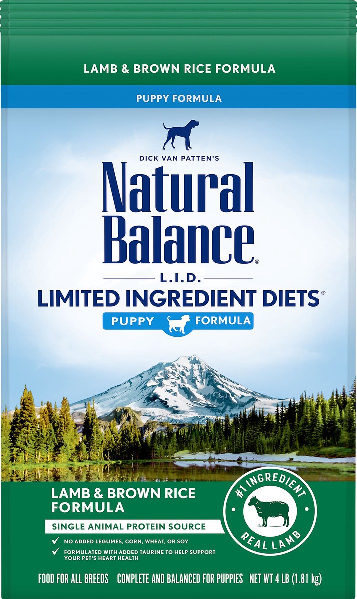slide 3 of 7, Natural Balance Limited Ingredient Diets Food for All Breeds Lamb & Brown Rice Formula Dogs Food 4 lb, 4 lb