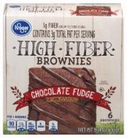 slide 1 of 1, Kroger High Fiber Chocolate Fudge Brownies, 6 ct; 0.89 oz