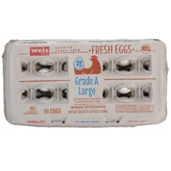 Weis Quality Grade A Large 18 Count Eggs