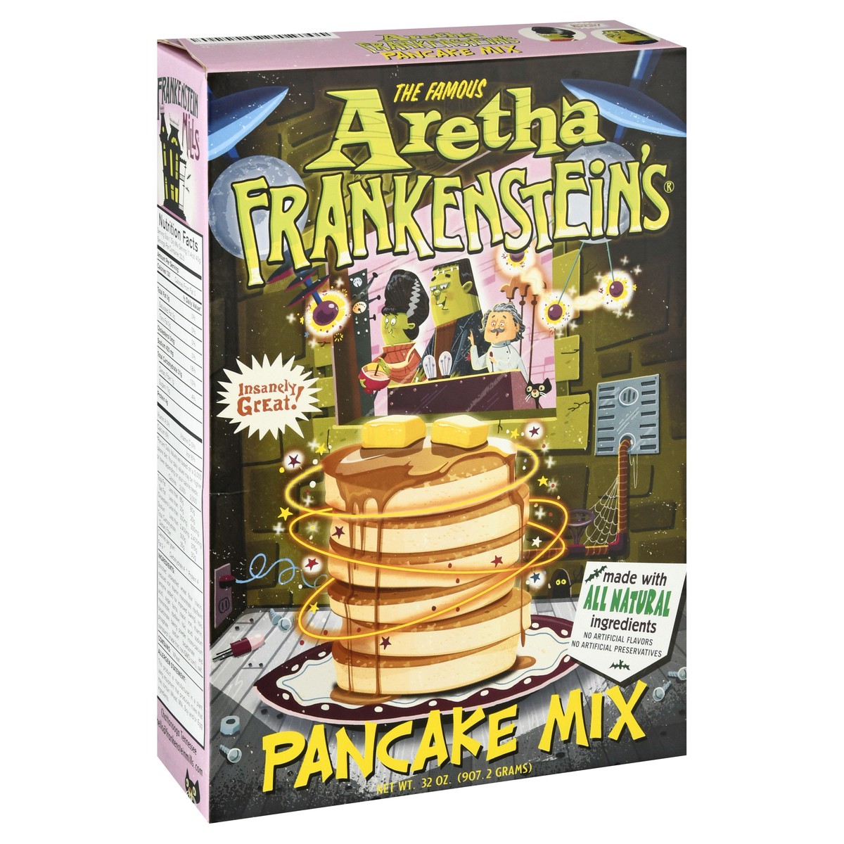 slide 5 of 9, Aretha Frankenstein's Aretha Frankensteins Pancake Mix, 32 oz