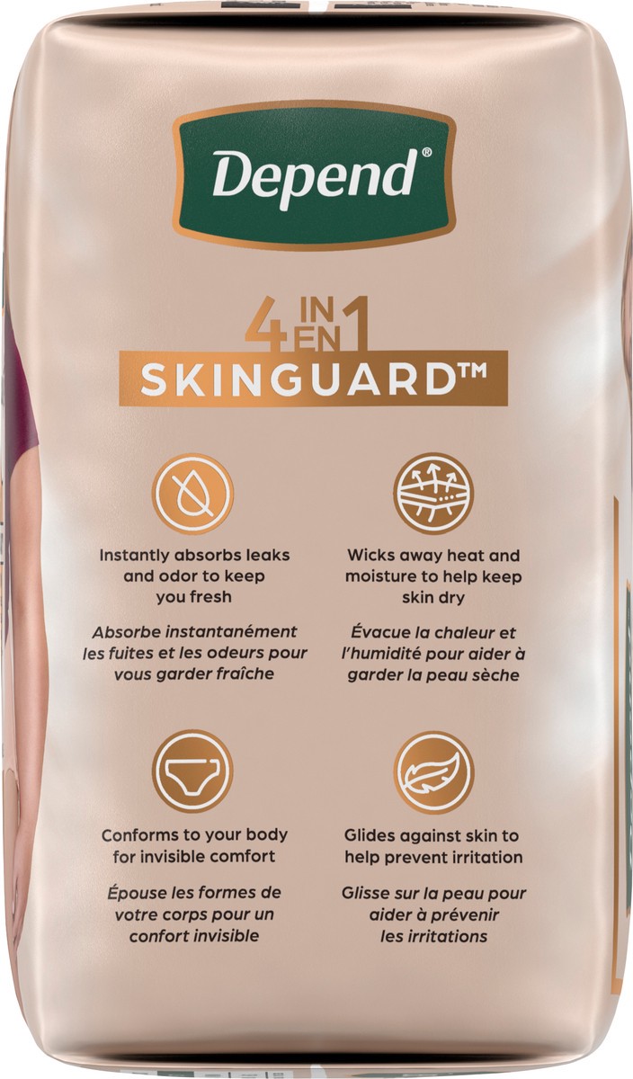 slide 5 of 13, Depend Silhouette Adult Incontinence & Postpartum Bladder Leak Underwear for Women, Maximum Absorbency, Large, Pink, 12 Count, 12 ct