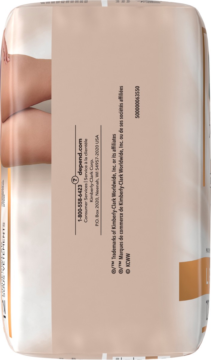 slide 11 of 13, Depend Silhouette Adult Incontinence & Postpartum Bladder Leak Underwear for Women, Maximum Absorbency, Large, Pink, 12 Count, 12 ct