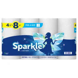 Sparkle Pick-A-Size Paper Towels, 4 Double Rolls