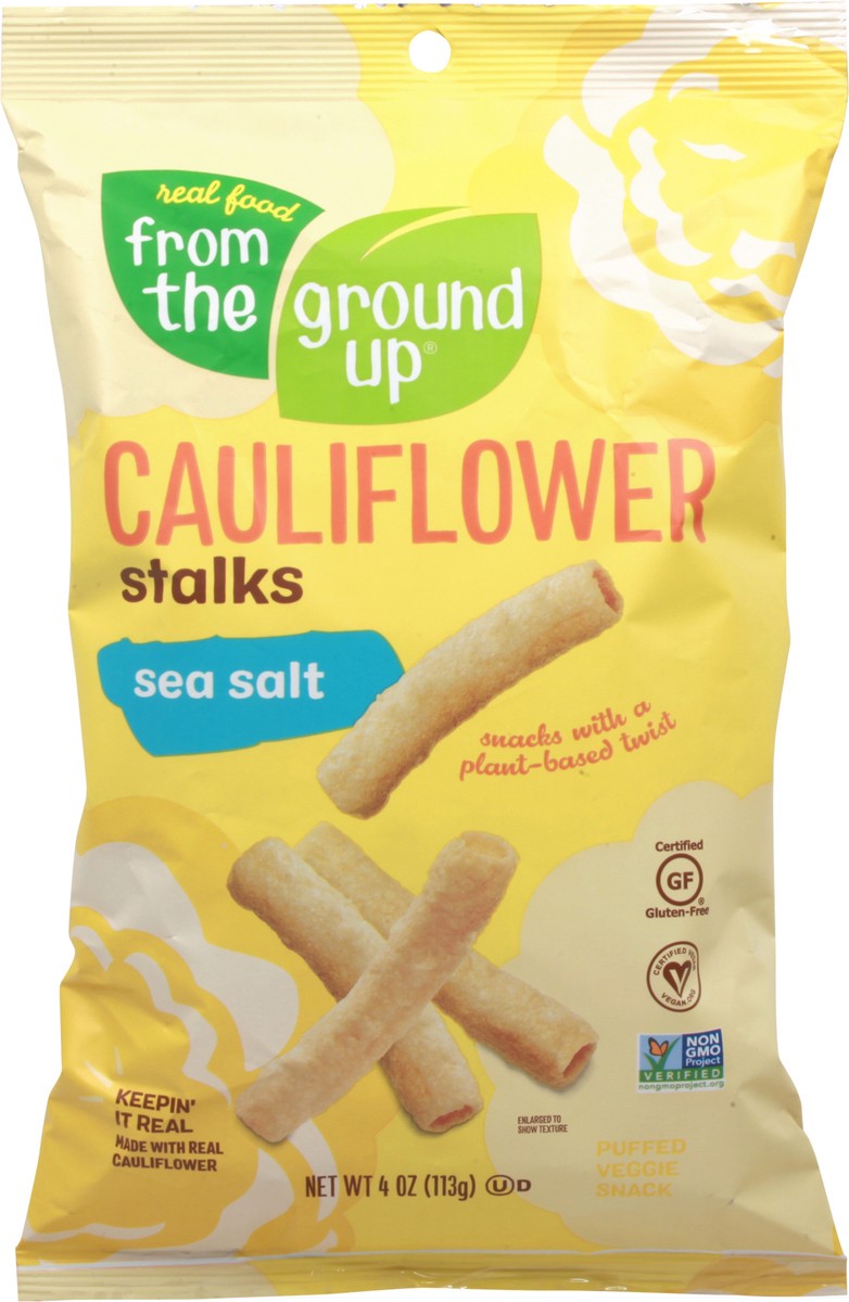 slide 5 of 9, Real Food From the Ground Up Sea Salt Cauliflower Stalks 4 oz, 4 oz