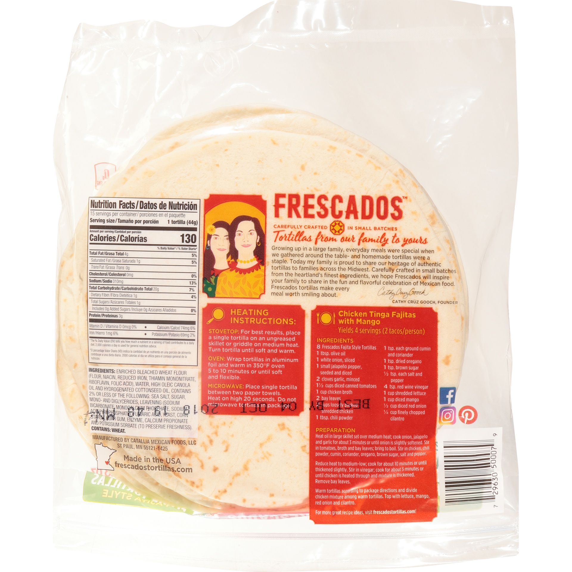 slide 4 of 6, Frescados Fajita Style Medium Flour Tortillas Family Pack, 15 ct