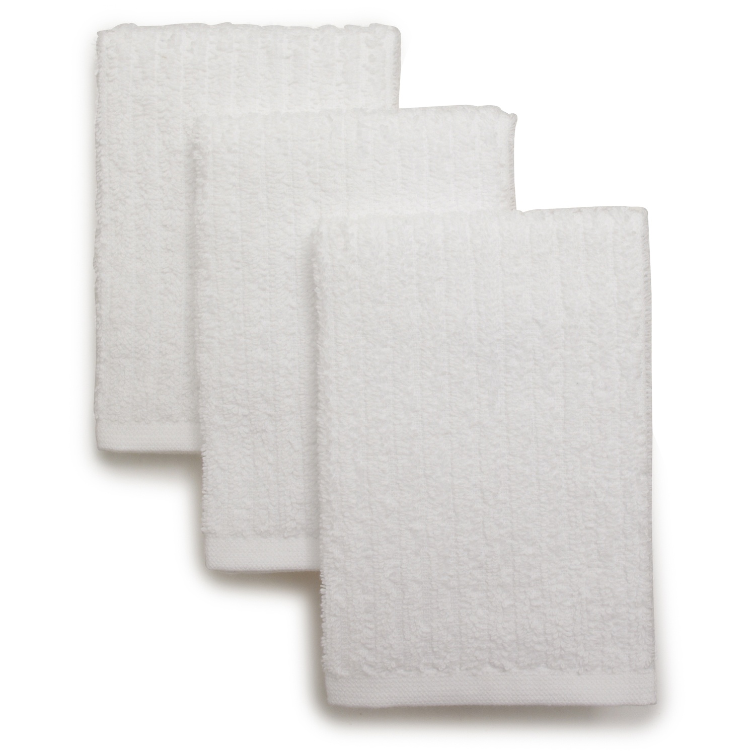 slide 1 of 1, Sur La Table Bar Mop Dishcloths, White, 3 ct; 12 in x 12 in