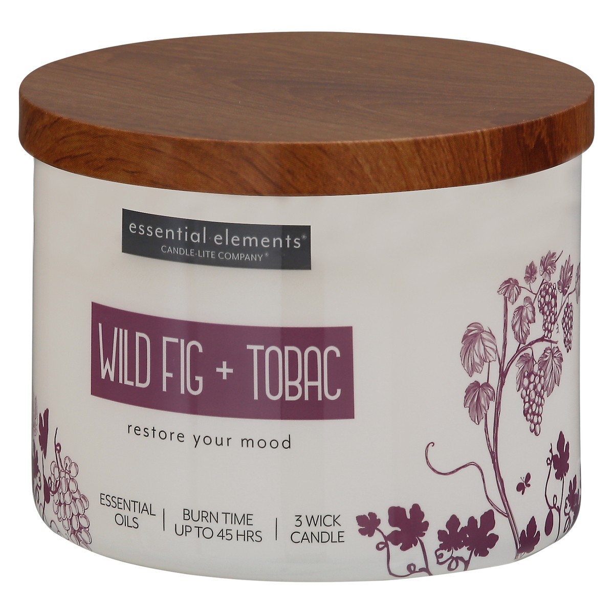 slide 3 of 10, Candle-Lite EE Wild Fig Tobac Jar Candle, 14.75 oz