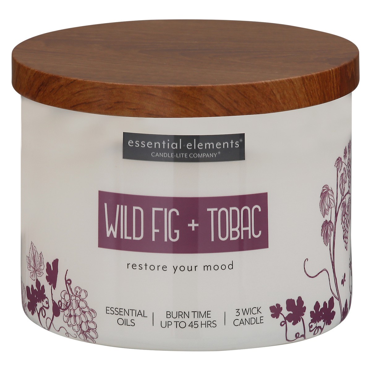 slide 1 of 10, Candle-Lite EE Wild Fig Tobac Jar Candle, 14.75 oz