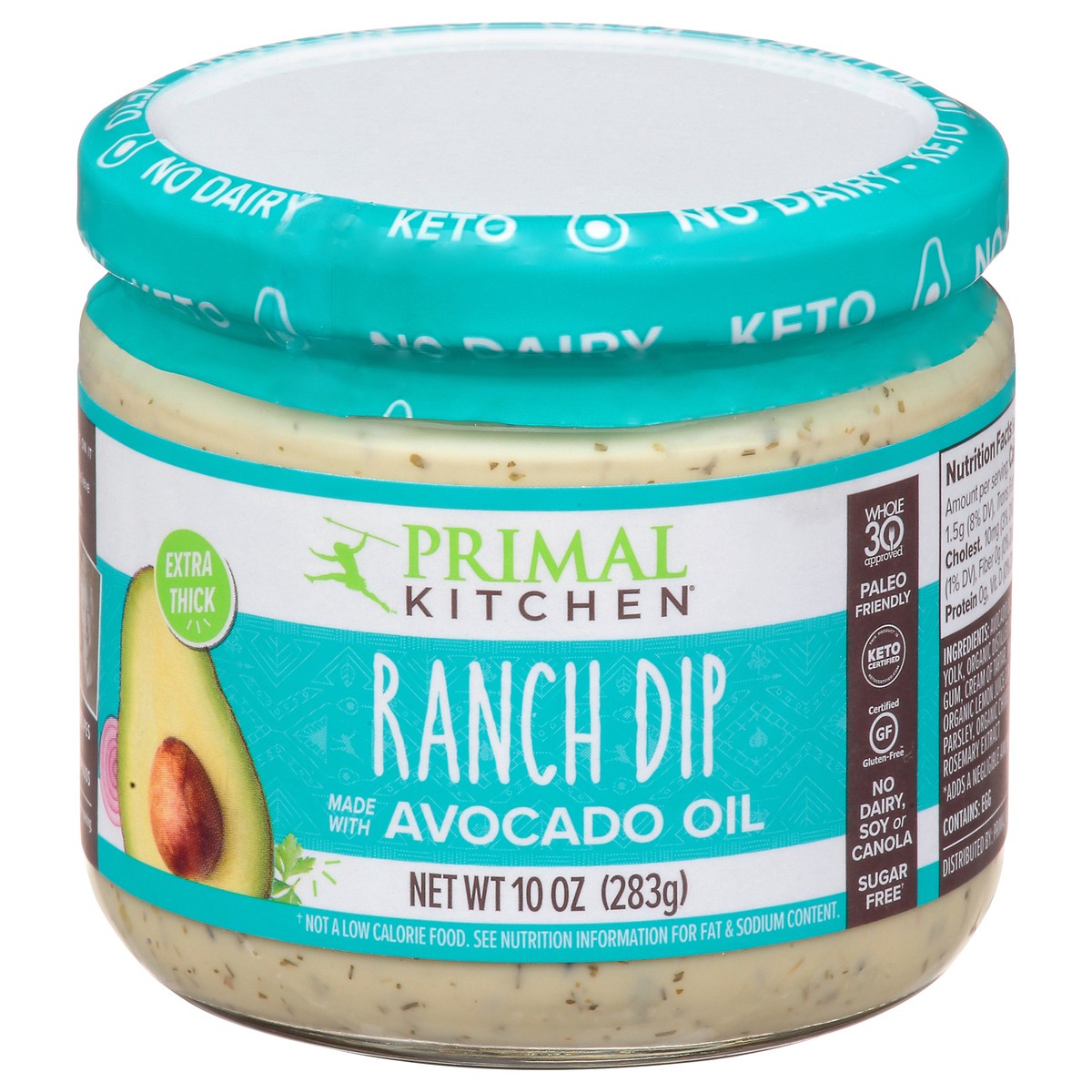 slide 5 of 13, Primal Kitchen Dip, Ranch, Extra Thick, 1 ct