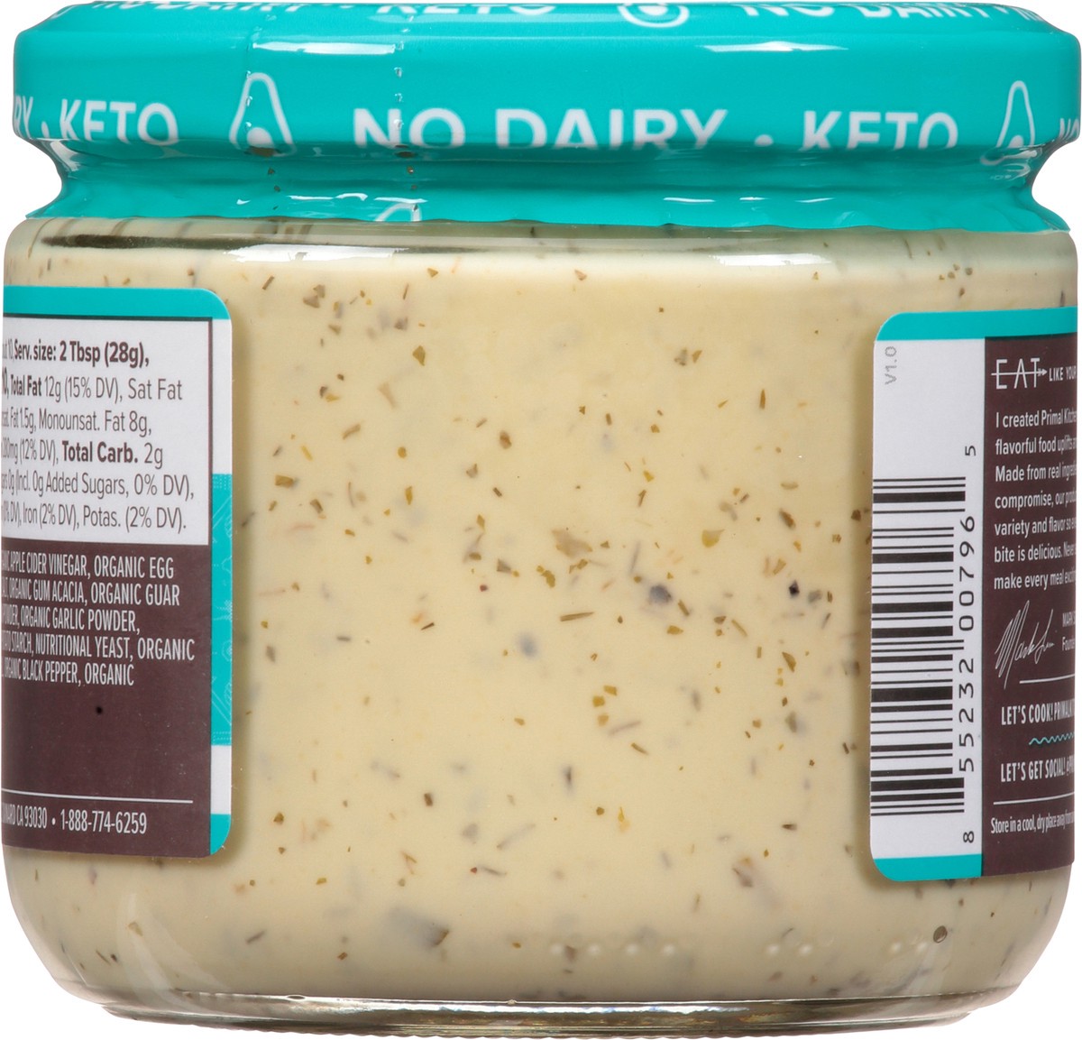 slide 3 of 13, Primal Kitchen Dip, Ranch, Extra Thick, 1 ct