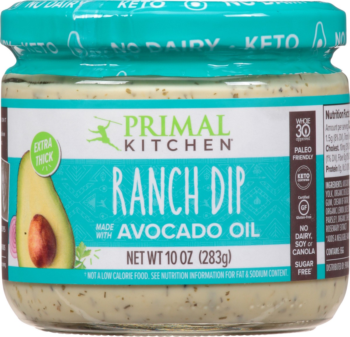 slide 11 of 13, Primal Kitchen Dip, Ranch, Extra Thick, 1 ct