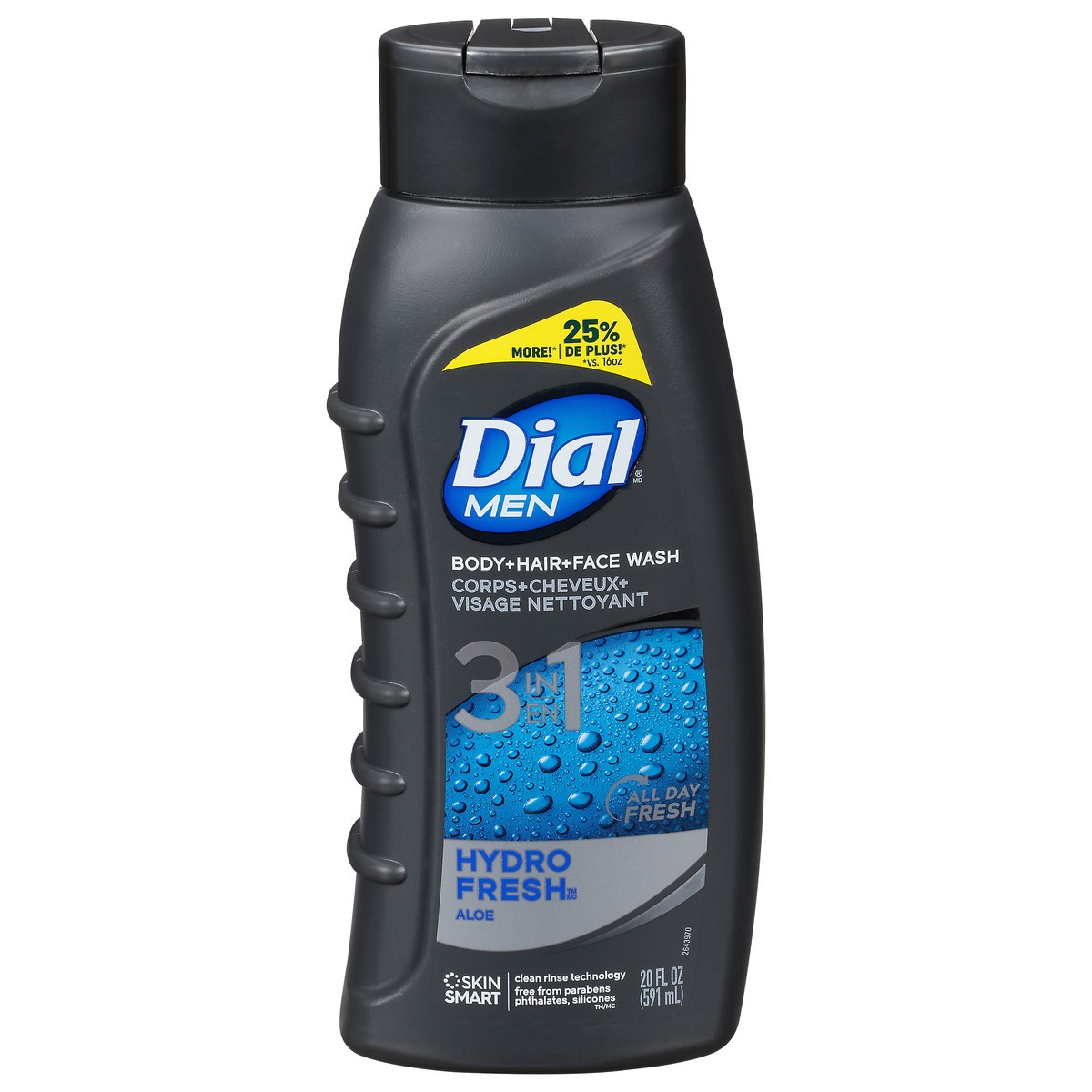 Dial Men 3in1 Body, Hair and Face Wash - Hydro Fresh - Shop Body