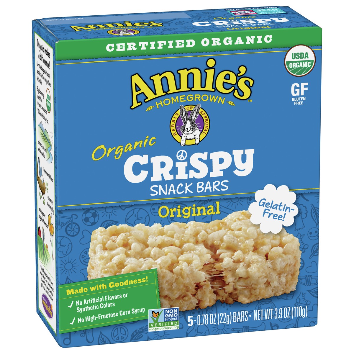slide 5 of 9, Annie's Homegrown Crispy Organic Original Snack Bars 5 ea, 5 ct