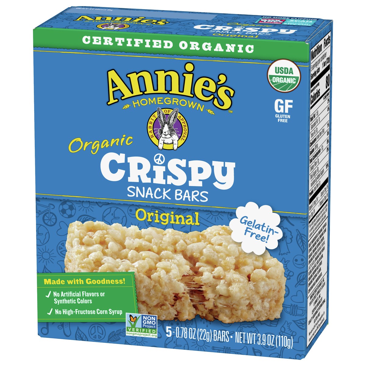 slide 2 of 9, Annie's Homegrown Crispy Organic Original Snack Bars 5 ea, 5 ct