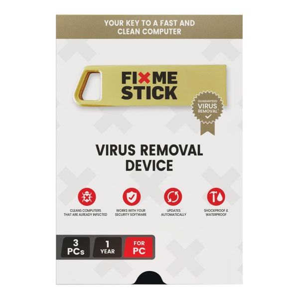 slide 1 of 3, FixMeStick Virus Removal, For 3 Devices, 1-Year Subscription, Usb Flash Drive, 1 ct