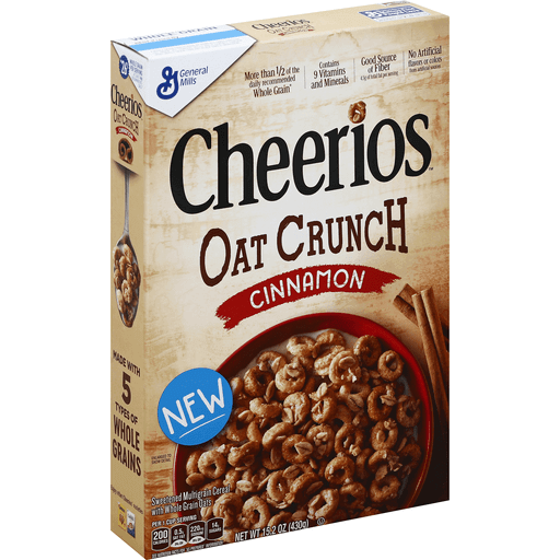 slide 1 of 6, Cheerios Cinnamon Oat Crunch Breakfast Cereal - General Mills, 15.2 oz