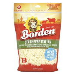 Borden Fine Shred 6 Cheese Italian Blend