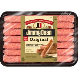 Jimmy Dean Premium All Natural* Original Pork Breakfast Sausage Links, 12 oz (Frozen)