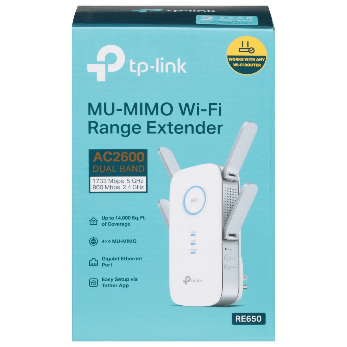 slide 1 of 4, TP-Link AC2600 MU-MIMO Wi-Fi Range Extender 1 ea, 1 ct