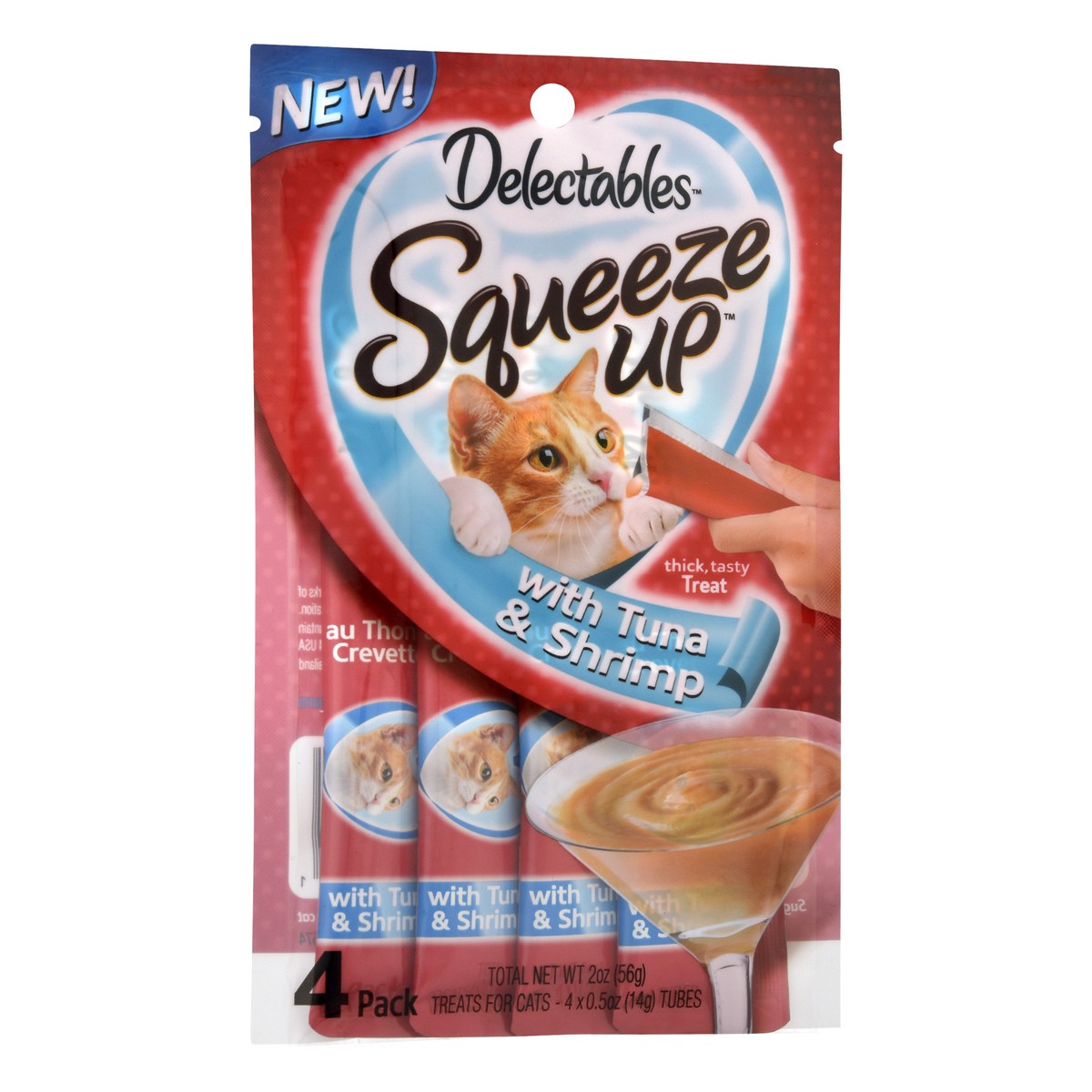 slide 6 of 9, Delectables with Tuna & Shrimp Treats For Cats 4 - 0.5 oz Tubes, 4 ct
