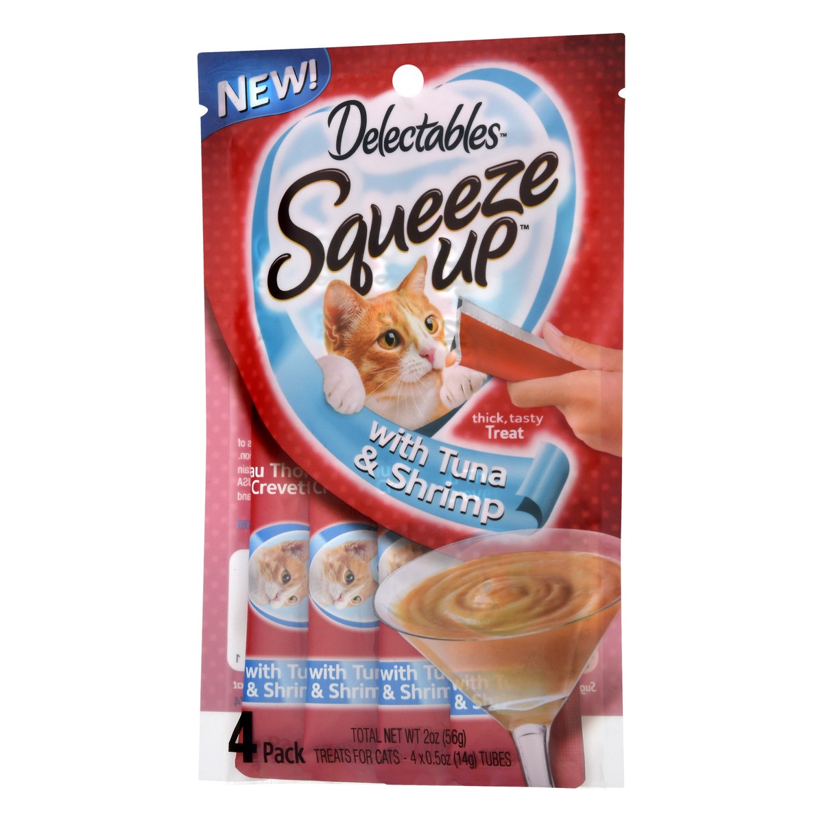 slide 3 of 9, Delectables with Tuna & Shrimp Treats For Cats 4 - 0.5 oz Tubes, 4 ct