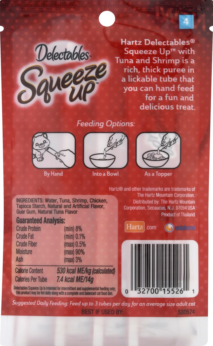 slide 9 of 9, Delectables with Tuna & Shrimp Treats For Cats 4 - 0.5 oz Tubes, 4 ct
