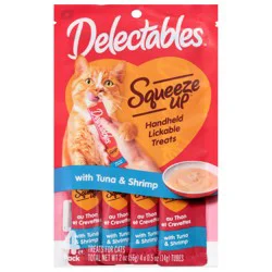 Delectables with Tuna & Shrimp Treats For Cats 4 - 0.5 oz Tubes