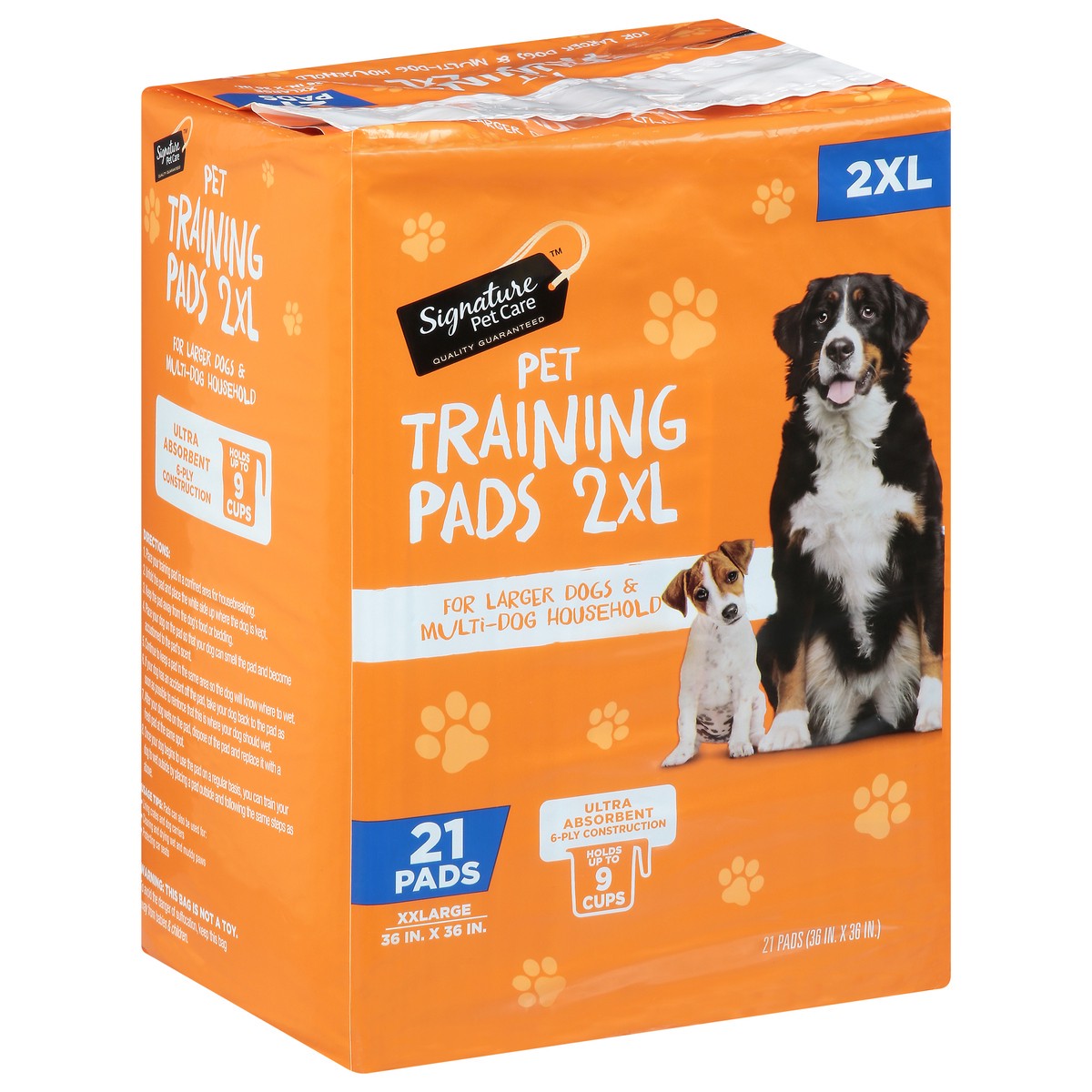 slide 3 of 4, Signature Pet Care 2xl Training Pads - 21 Count, 21 ct