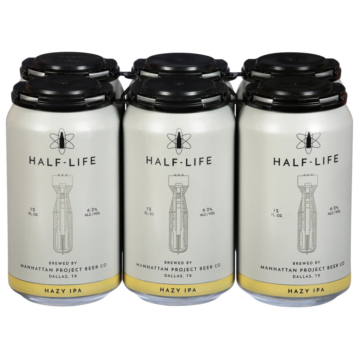 slide 4 of 11, Manhattan Project Beer Co Hazy IPA Half-Life Beer 6 - 12 fl oz Cans, 6 ct; 12 fl oz