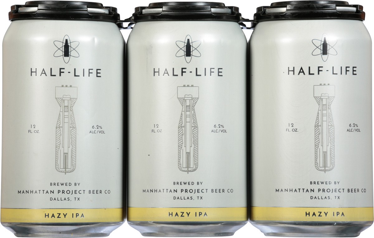slide 6 of 11, Manhattan Project Beer Co Hazy IPA Half-Life Beer 6 - 12 fl oz Cans, 6 ct; 12 fl oz