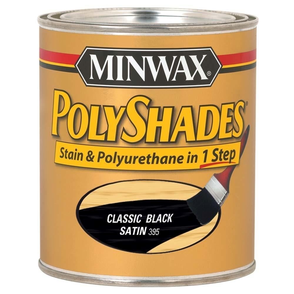 slide 1 of 1, Minwax Polyshades Classic Black Stain & Polyurethane, 1 ct