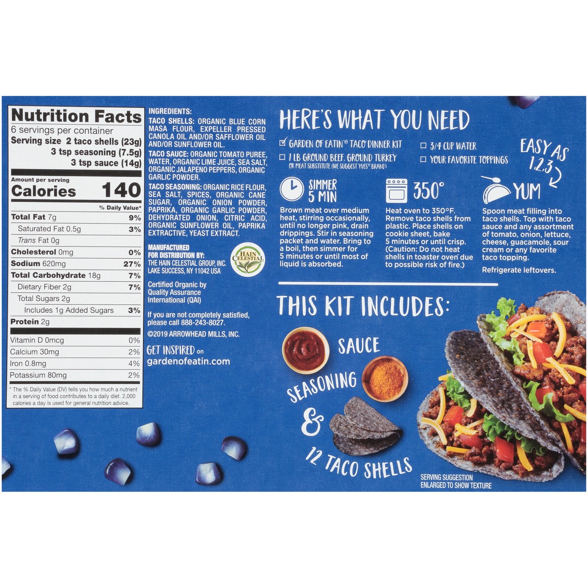 slide 4 of 8, Garden of Eatin' Blue Corn Taco Kit 9.4 oz. Box, 9.4 oz