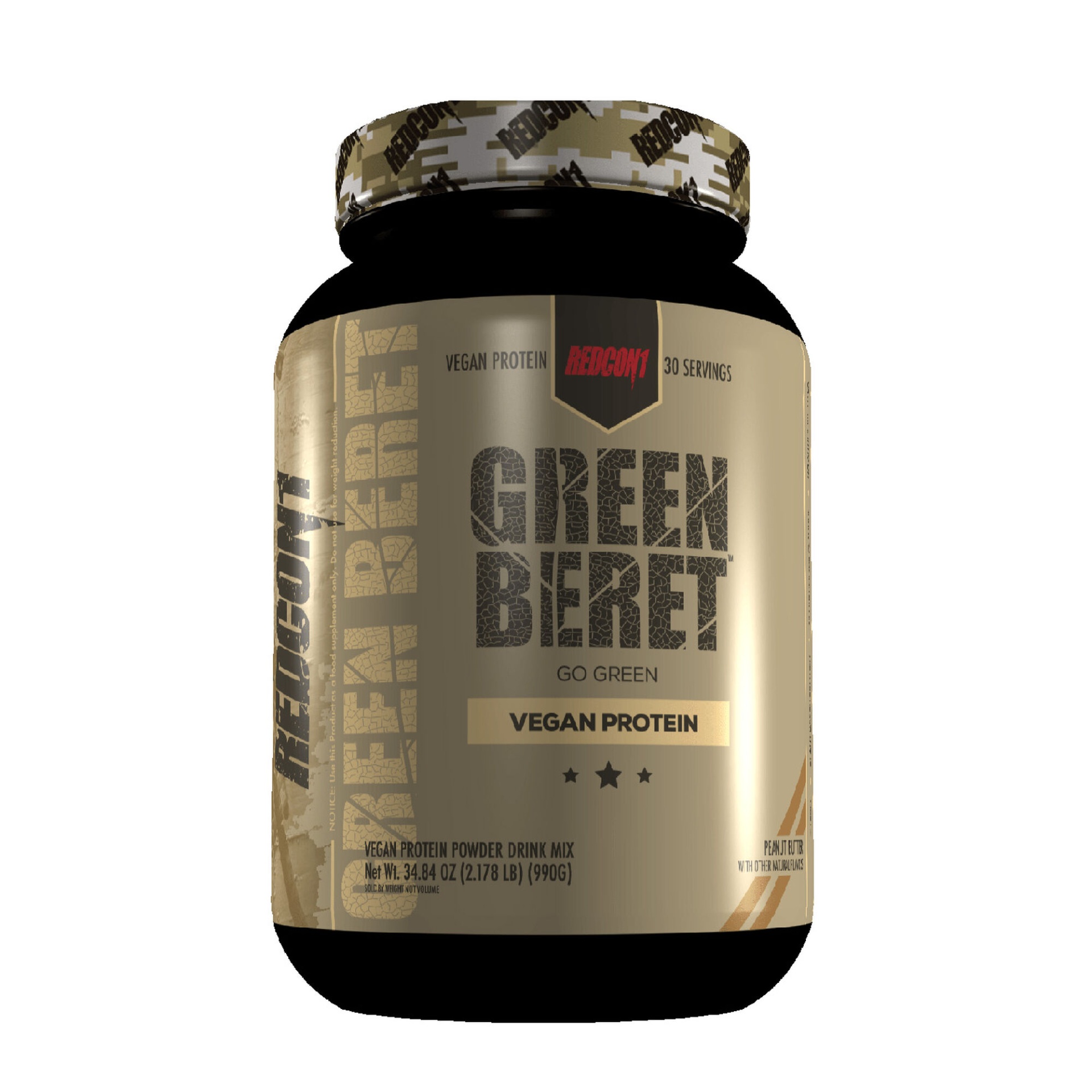 slide 1 of 1, Redcon1 Green Beret Vegan Protein - Peanut Butter, 1 ct