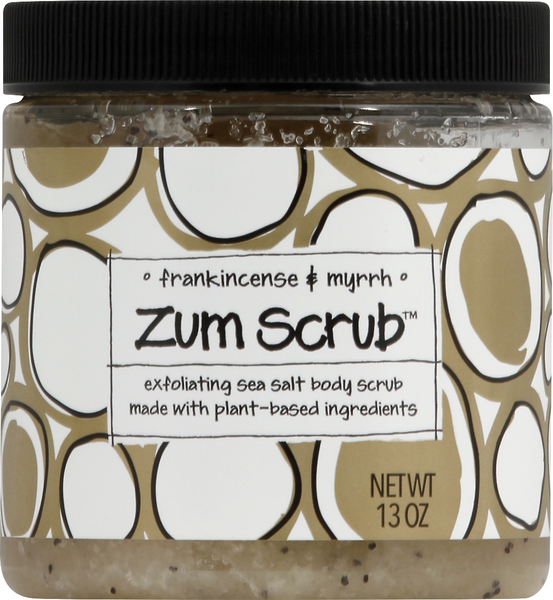 slide 1 of 1, Zum Frankincense Myrrh Body Scrub, 13 oz