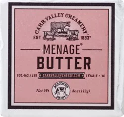 Carr Valley Creamery Menage Butter 4 oz