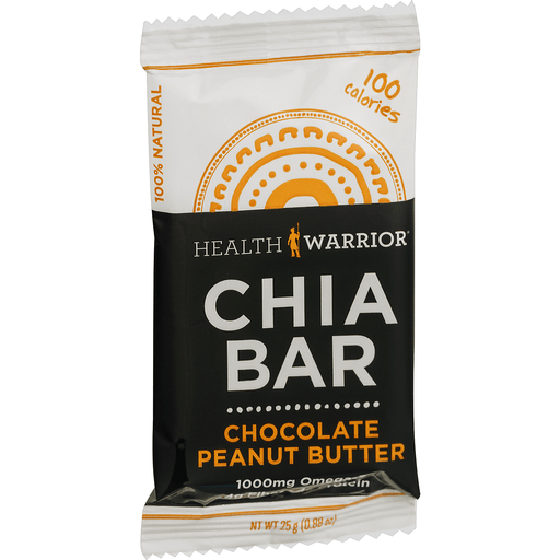 slide 2 of 8, Health Warrior Chocolate Peanut Butter Chia Bar, 0.88 oz