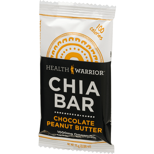 slide 3 of 8, Health Warrior Chocolate Peanut Butter Chia Bar, 0.88 oz