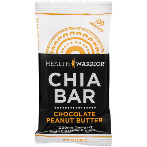 slide 4 of 8, Health Warrior Chocolate Peanut Butter Chia Bar, 0.88 oz