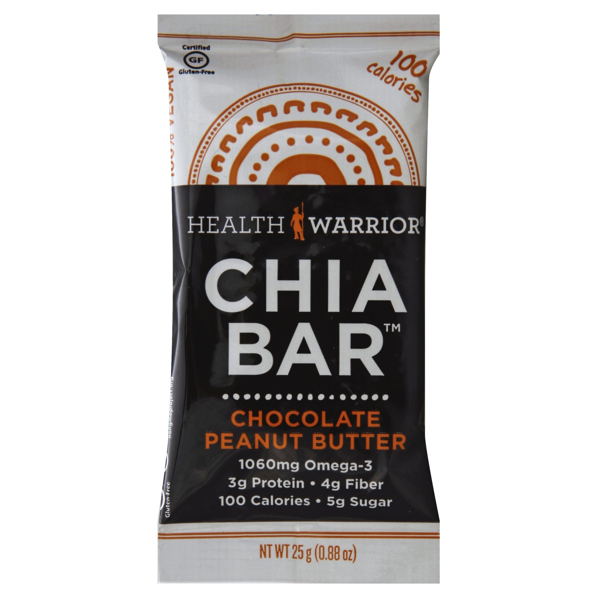 slide 1 of 8, Health Warrior Chocolate Peanut Butter Chia Bar, 0.88 oz