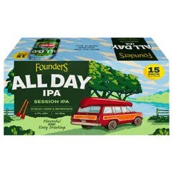 Founders Brewing Co. All Day IPA, 15 Pack, 12 Fl oz Cans, 4.7% ABV