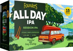 Founders Brewing Co. All Day IPA, 15 Pack, 12 fl oz Cans, 4.7% ABV