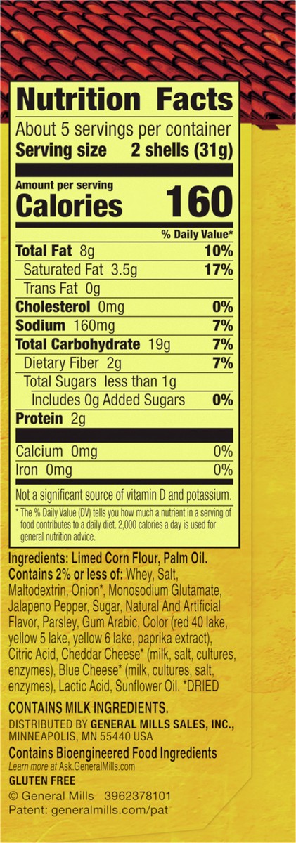 slide 4 of 8, Old El Paso Spicy Jalapeño Cheddar Flavored Stand 'N Stuff Taco Shells, Gluten Free, 5.4 oz., 5.4 oz