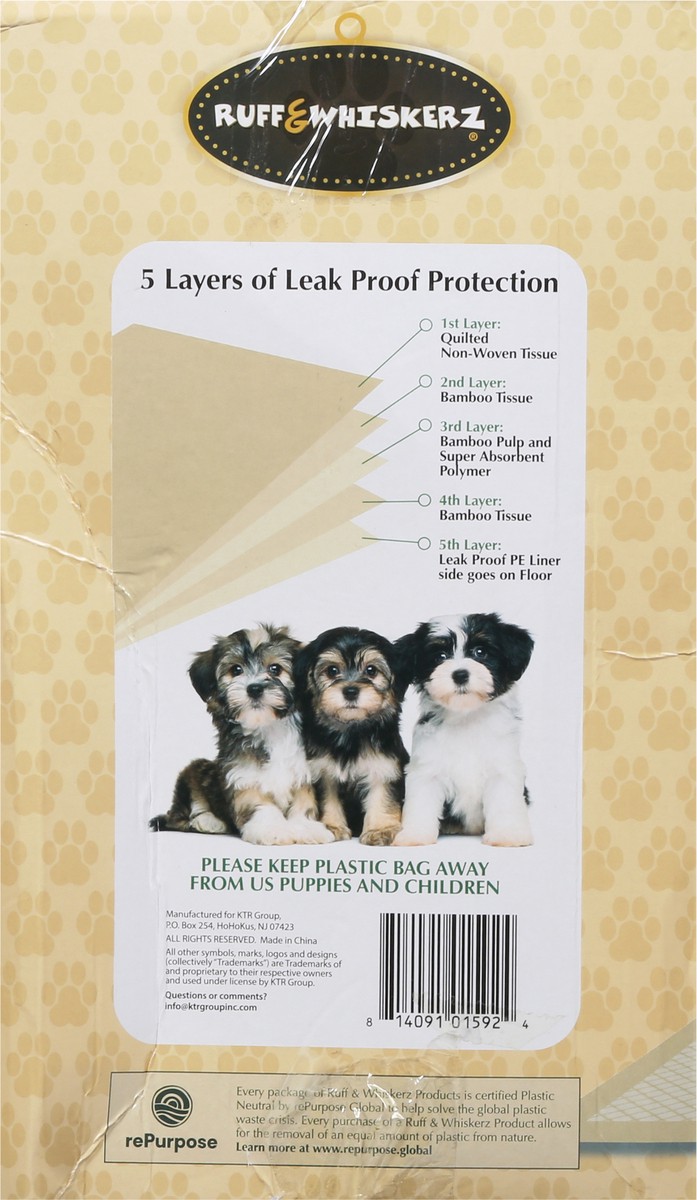 slide 8 of 15, Ruff & Whiskerz Extra Absorbant Housebreaking Bamboo Padz Pads for Puppies & Dogs 50 ea, 50 ct